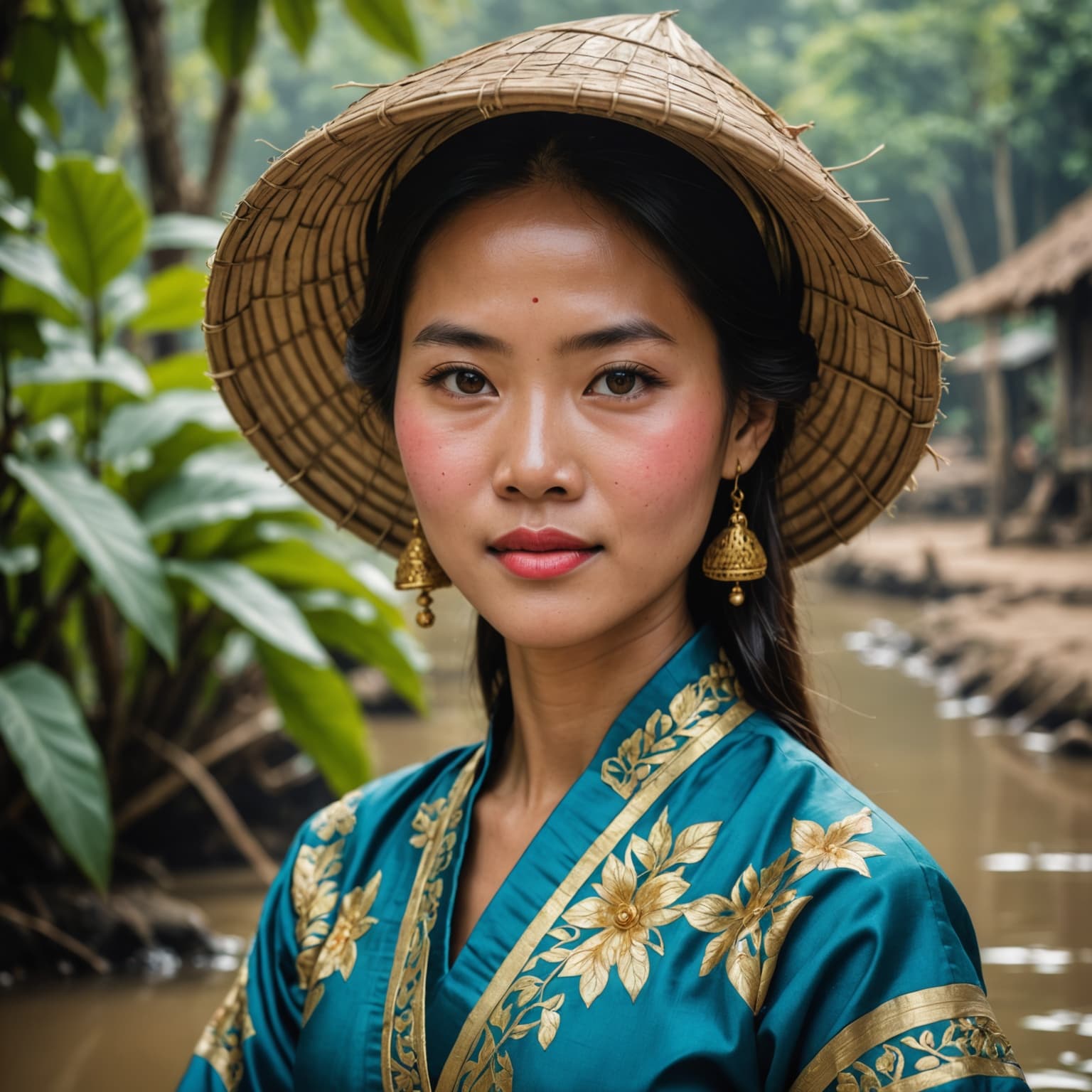 Cham Vietnam woman from Vietnam (central, Mekong Delta) and Cambodia