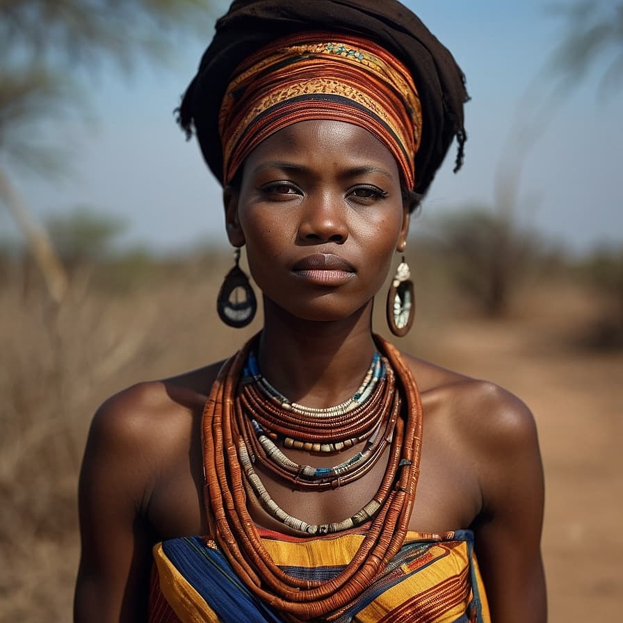 Lunda Chokwe woman from Angola, DRC, Zambia