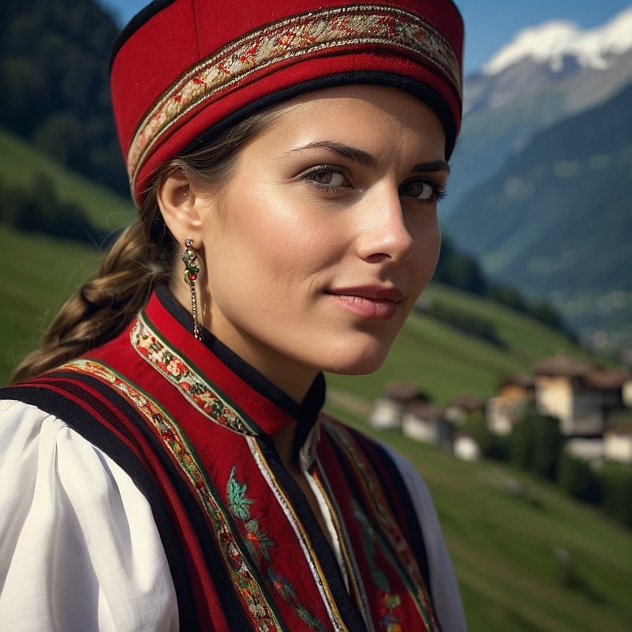 Swiss Italian woman from Switzerland (Ticino, Italian-speaking Graubünden)