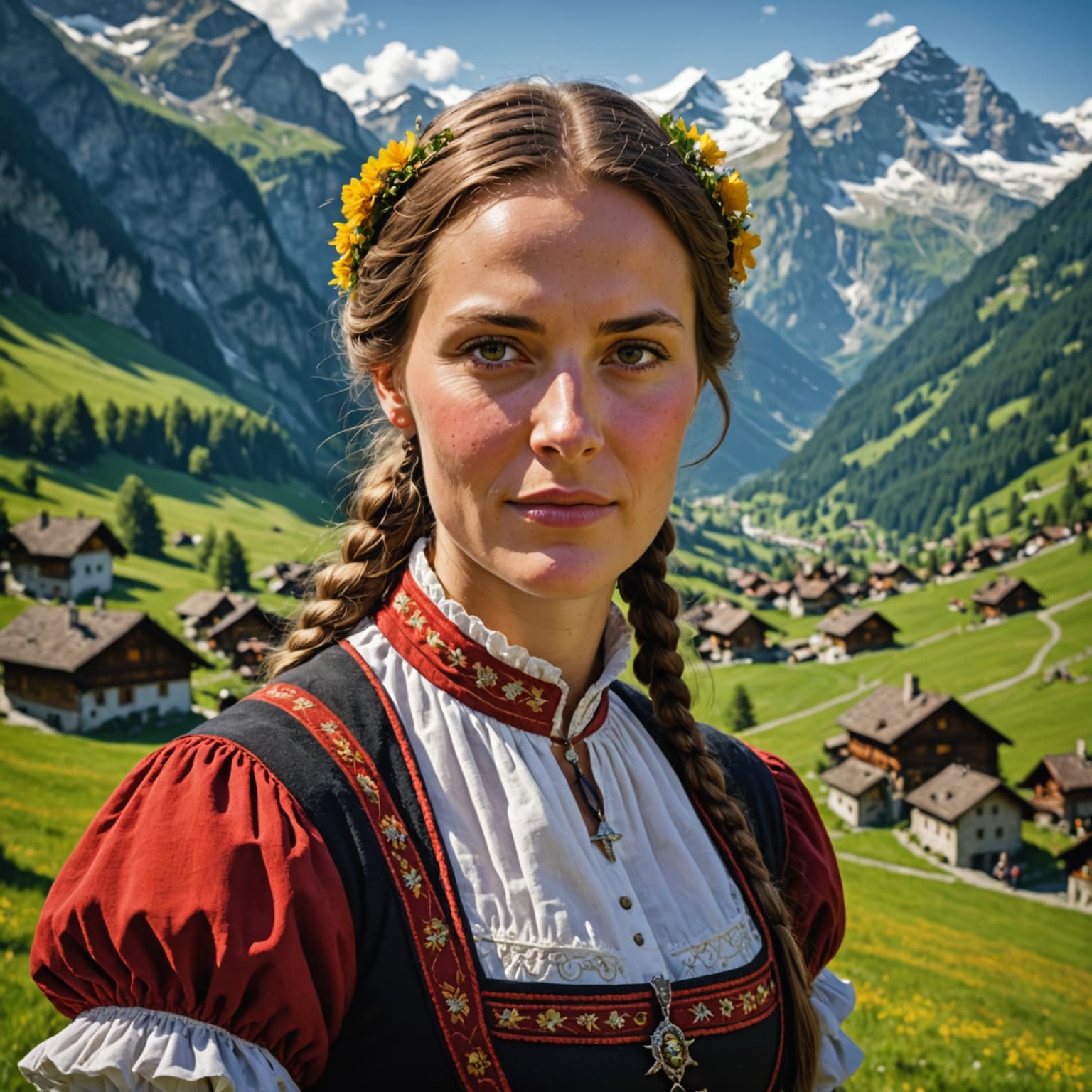 Swiss Romansh woman from Switzerland (Graubünden)