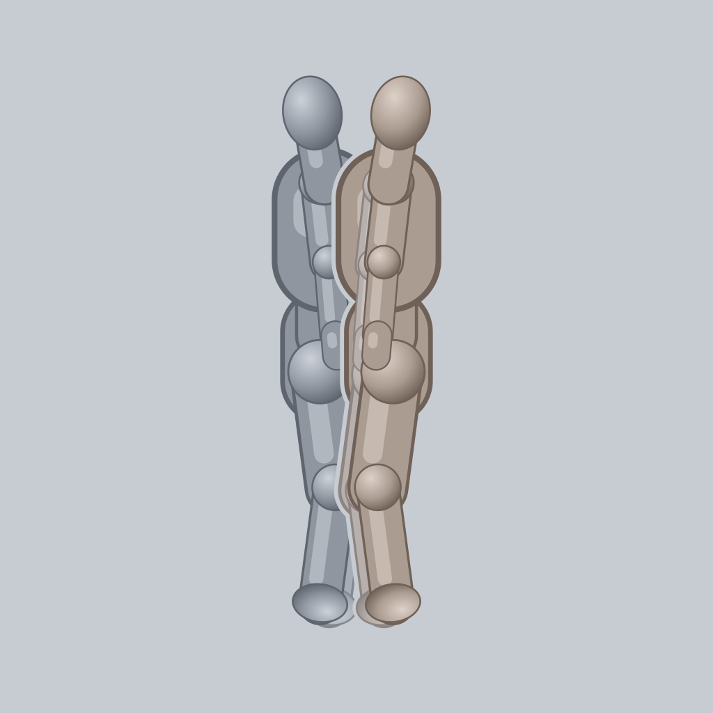 Belly to Belly sex position — posed figure showing body placement for 2 people