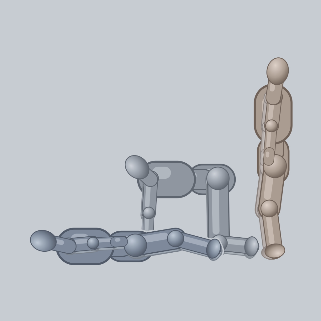 Wheelbarrow Double Penetration sex position — posed figure showing body placement for 3 people
