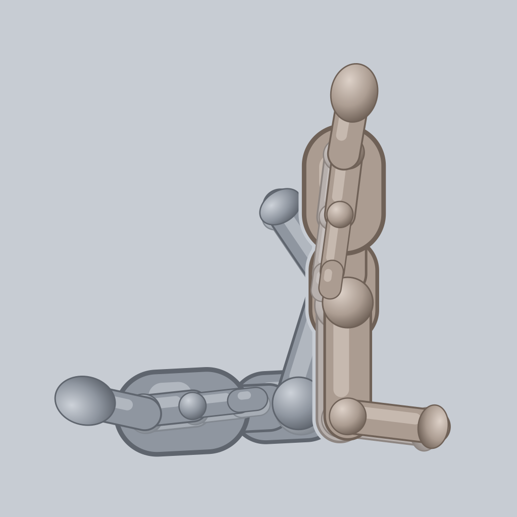 Lifted Missionary sex position — posed figure showing body placement for 2 people