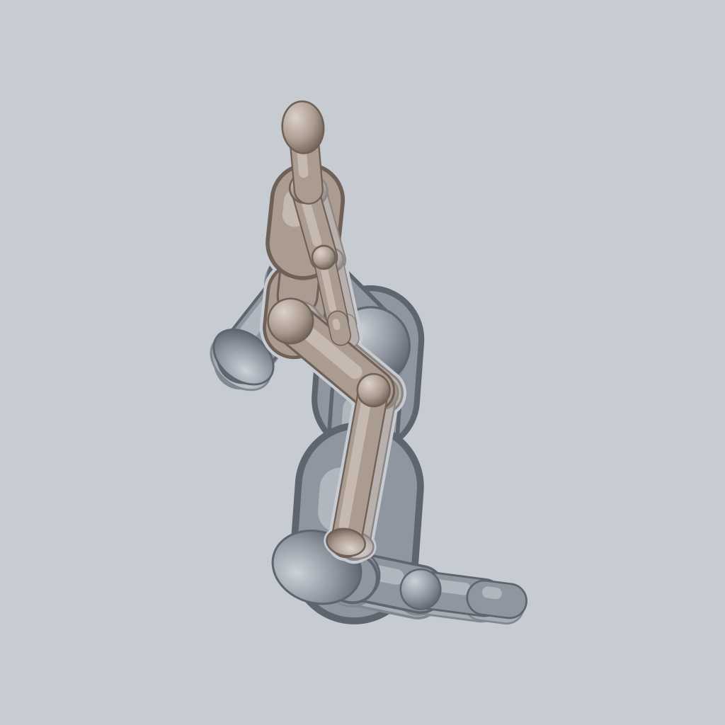 Reverse Piledriver sex position — posed figure showing body placement for 2 people