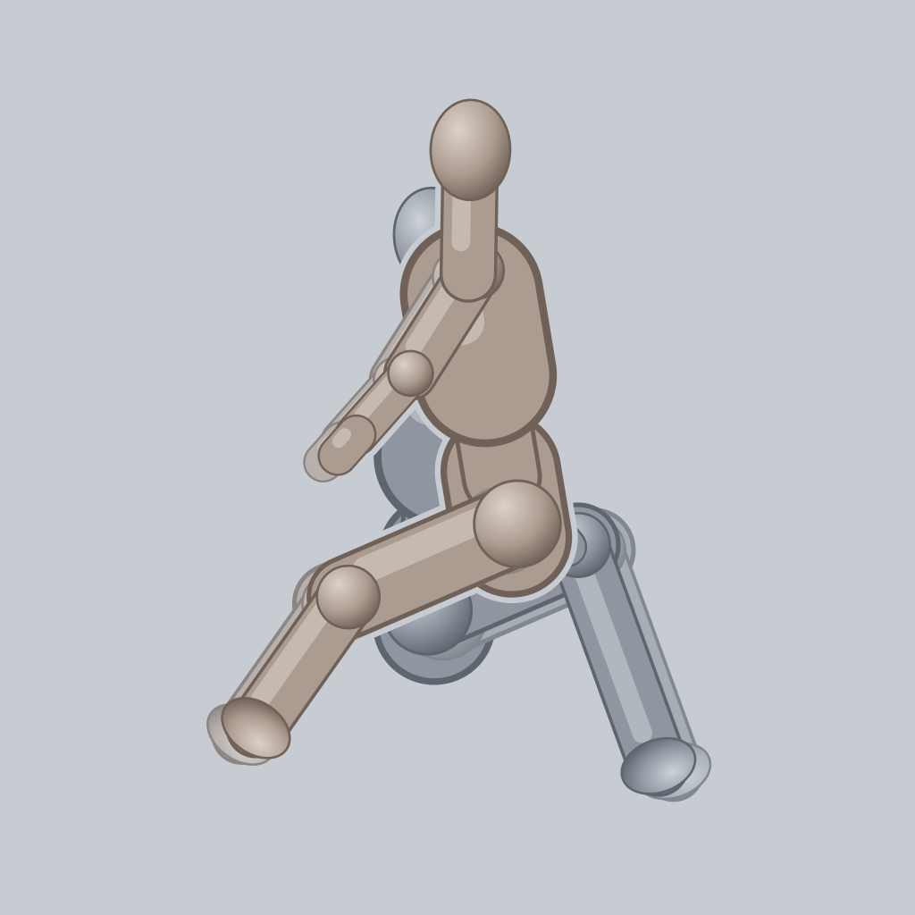 Rocking Horse sex position — posed figure showing body placement for 2 people