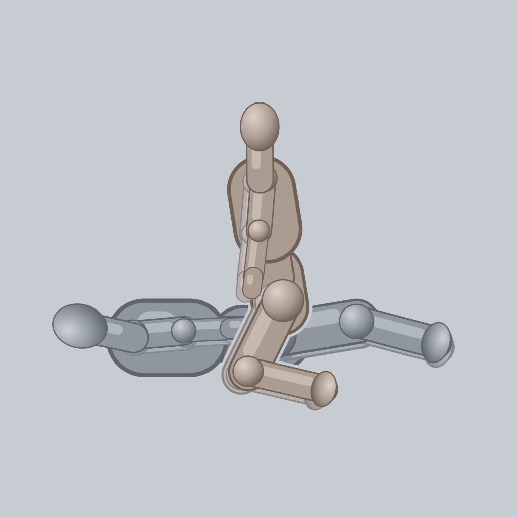 The Swing sex position — posed figure showing body placement for 2 people