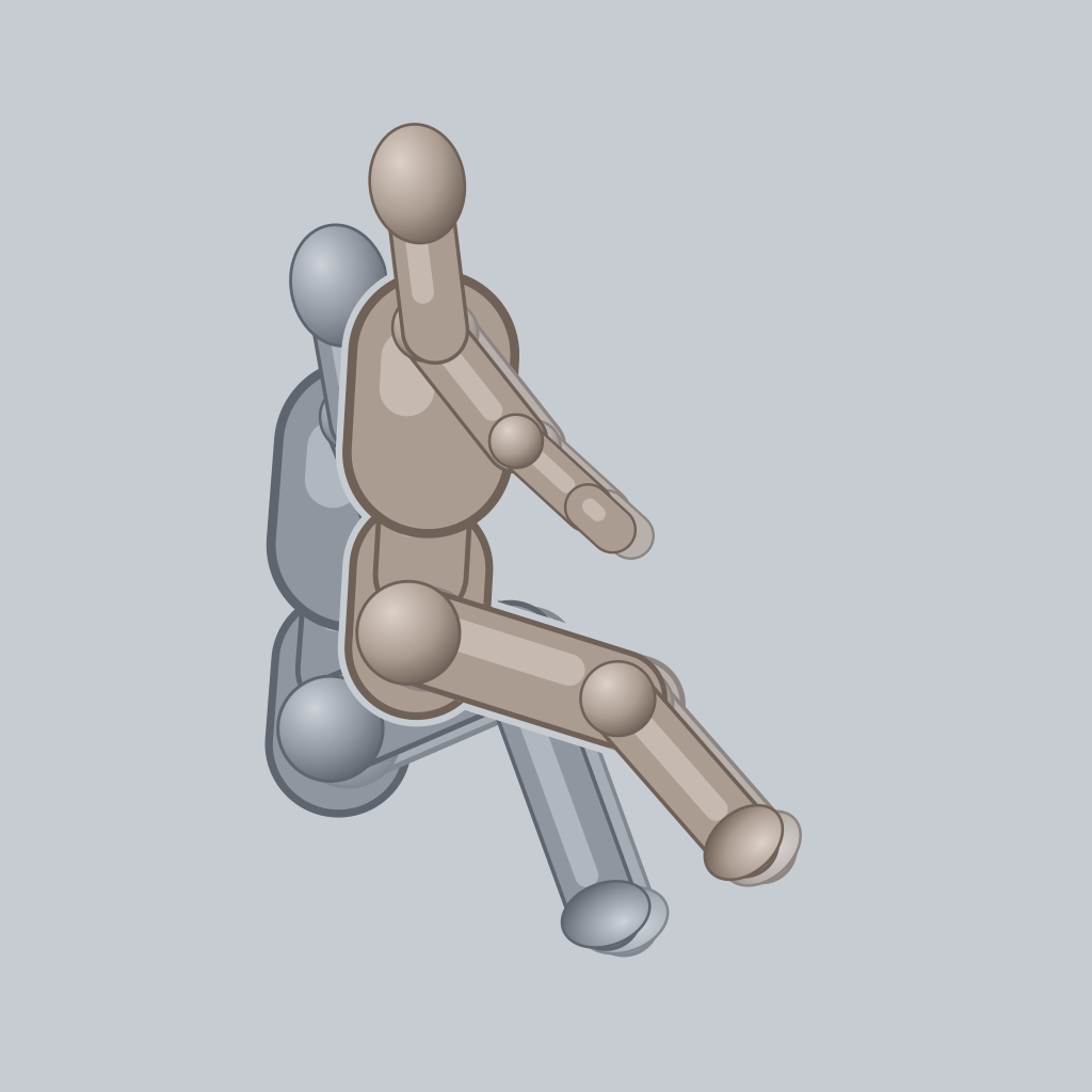 The Chairman sex position — posed figure showing body placement for 2 people