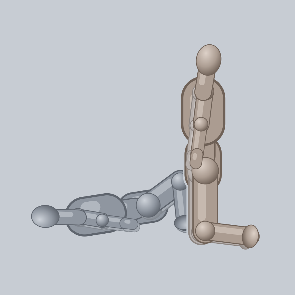 The Twister sex position — posed figure showing body placement for 2 people
