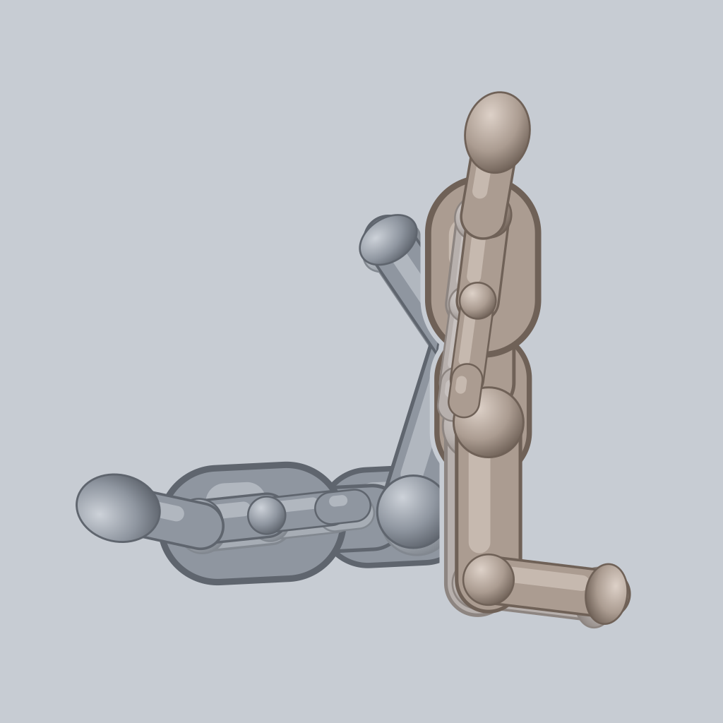 The Waterfall sex position — posed figure showing body placement for 2 people