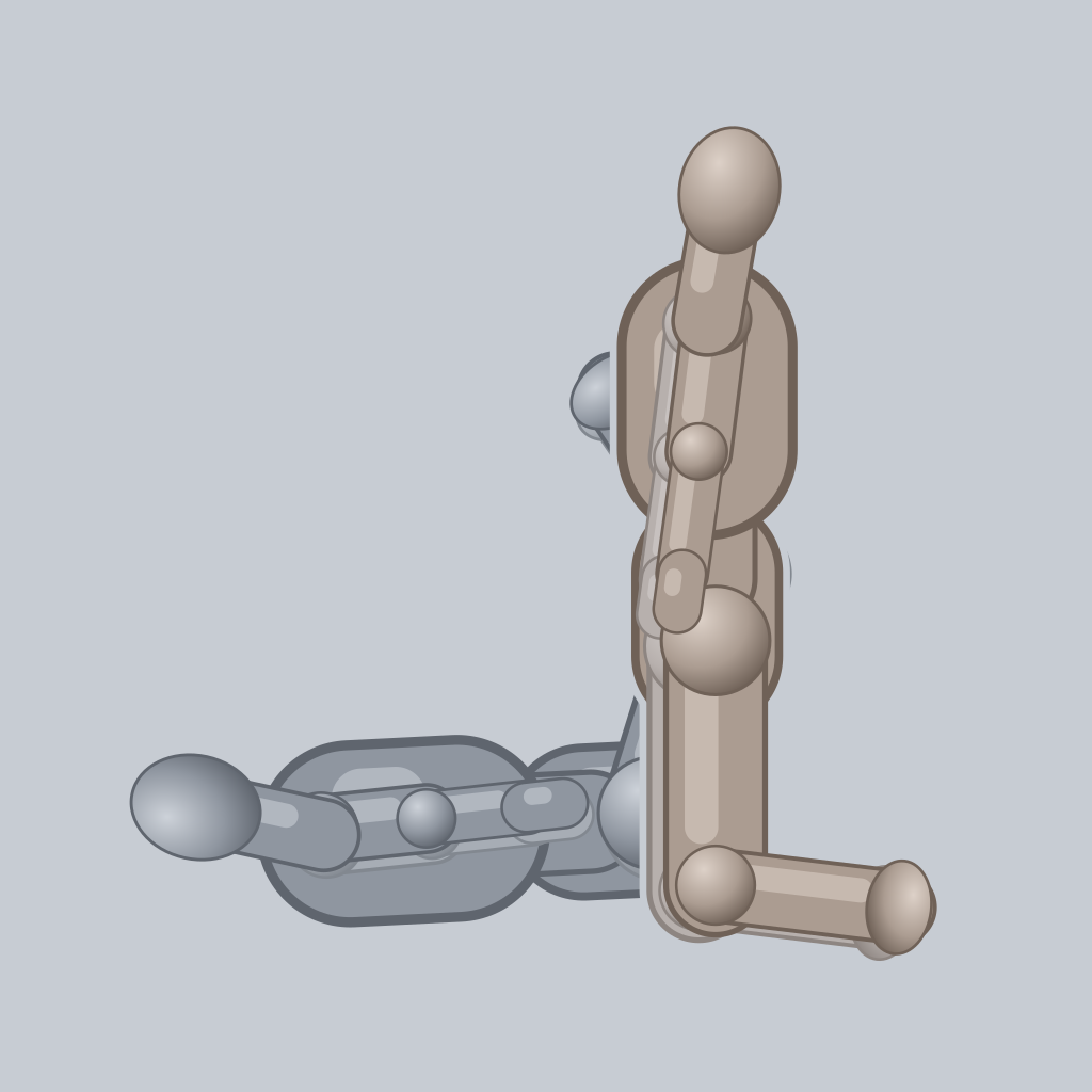 Turtle Rises sex position — posed figure showing body placement for 2 people