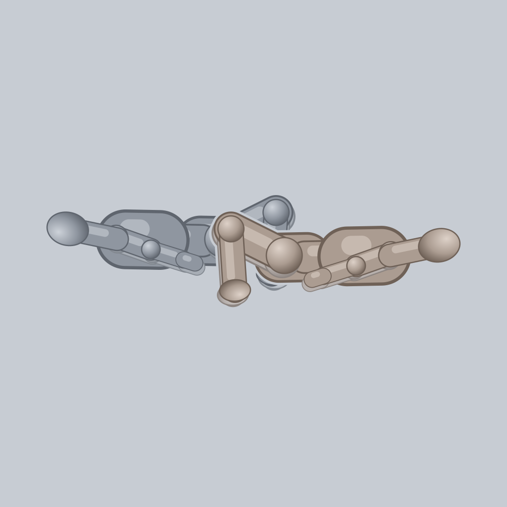 Twining Position sex position — posed figure showing body placement for 2 people