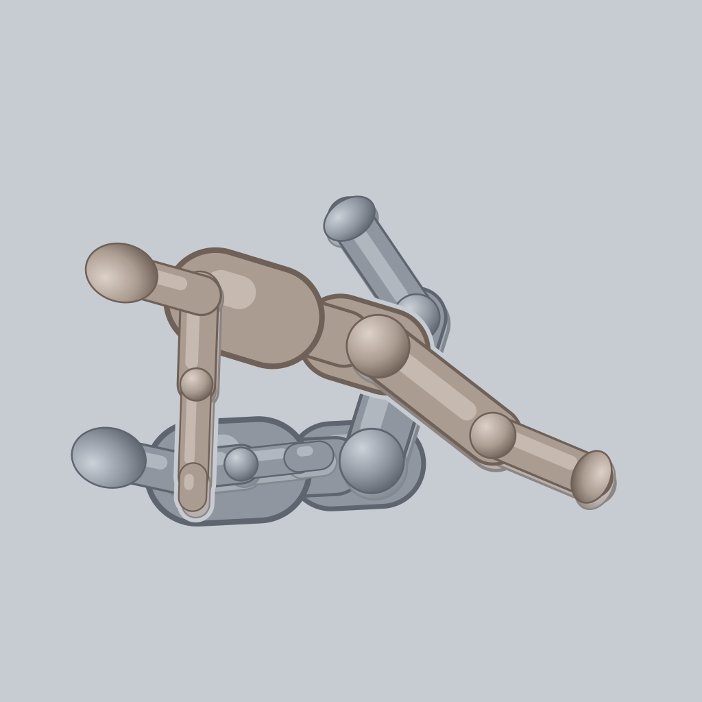 Widely Opened sex position — posed figure showing body placement for 2 people